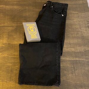 Zara Oversized Baggy Wide Leg Black Jeans